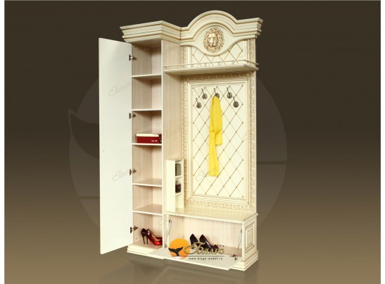 Прихожая Б11.5-5 (декор ЛЕВ) Карамель/патина золото в Каменске-Уральском