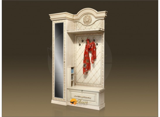 Прихожая Б11.5-5 (декор ЛЕВ) Карамель/патина золото в Каменске-Уральском