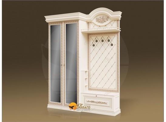 Прихожая Б11.5-7 (декор Павлин) Карамель/патина золото в Каменске-Уральском