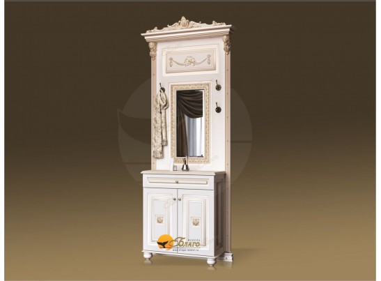 Прихожая Б11.7-4 на ножках Карамель/патина золото в Каменске-Уральском