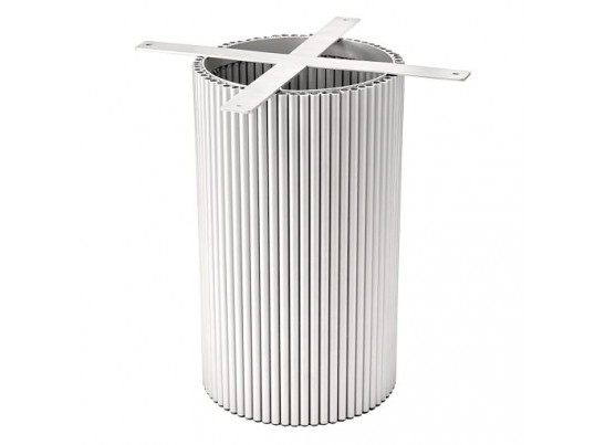 Стол Aura D110, керамогранит Calacatte gold (глянец), белый