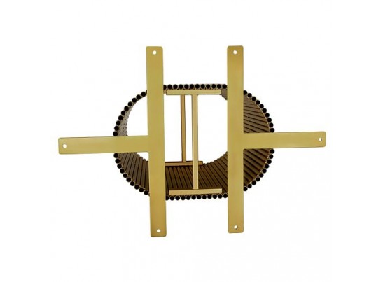 Стол Festa 140x85x77см, керамогранит Calacatte gold (глянец), золото