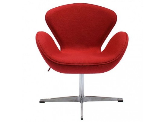Кресло SWAN STYLE CHAIR красный кашемир
