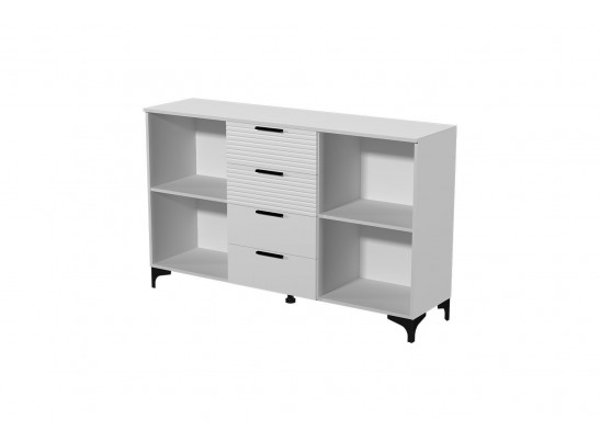 Брента - Комод - 4 ящика, 2 двери - белый в Каменске-Уральском