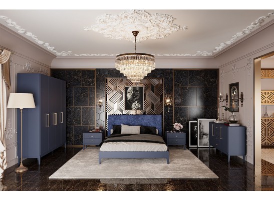 Спальня «Джали» лак темный лазурный в Каменске-Уральском