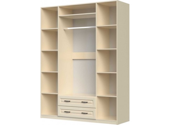 Кантри - Шкаф распашной ШР-4 - 2 зеркала Слоновая кость в Каменске-Уральском