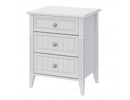 Мэгги (Белый) - Тумба прикроватная, 3 ящика
