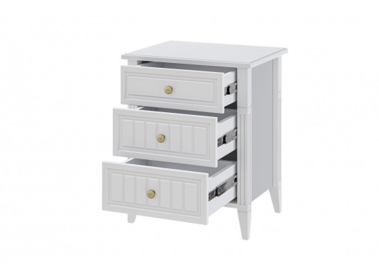 Мэгги (Белый) - Тумба прикроватная, 3 ящика в Каменске-Уральском