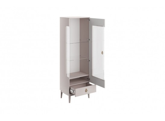 Фарго (льняной) - Шкаф-витрина, ШР-1 (правый) в Каменске-Уральском