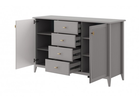 Никеа (антрацит) - Комод 4 ящика 2 двери в Каменске-Уральском