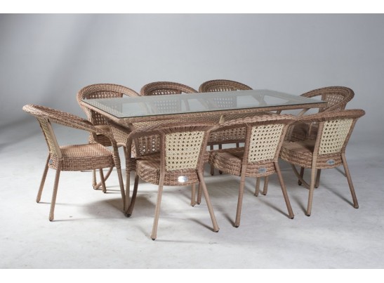 Комплект плетеной мебели Деко 8+ в Каменске-Уральском