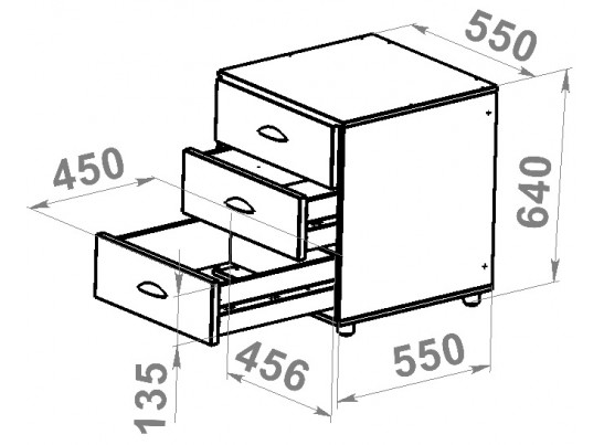 Тумба с ящиками Modul 4 в Каменске-Уральском