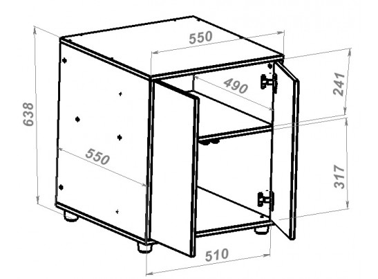 Тумба с дверцами Modul 9 в Каменске-Уральском
