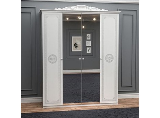 Грация Шкаф 4-х дверный с зеркалами в Каменске-Уральском