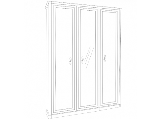 Шкаф 3-створчатый Мишель, белый