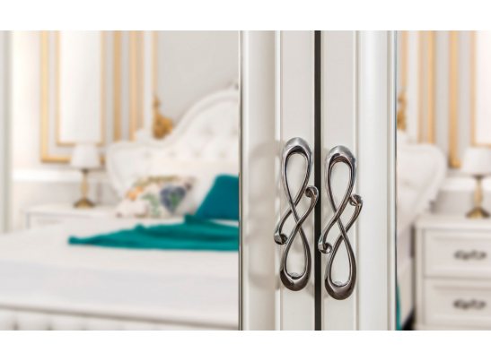 Шкаф 5-створчатый Мишель, белый