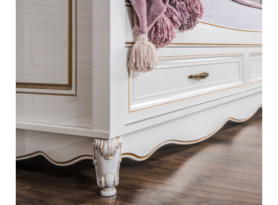 Диван кровать НАТАЛИ, белый глянец