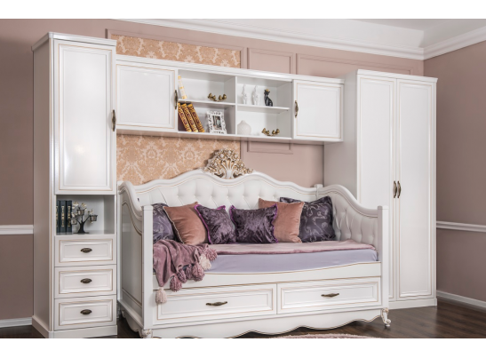 Диван кровать НАТАЛИ, белый глянец