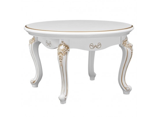 Стол журнальный круглый НАТАЛИ, белый глянец