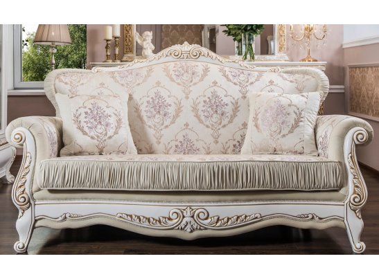 ДИВАН АЛСУ 3Х МЕСТНЫЙ БЕЛЫЙ ГЛЯНЕЦ