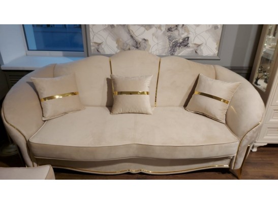 Диван Лара 3х местный, бежевый золото в Каменске-Уральском