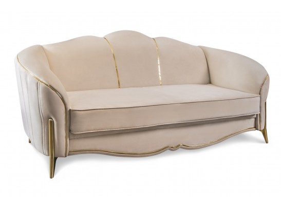 Диван Лара 3х местный, бежевый золото в Каменске-Уральском