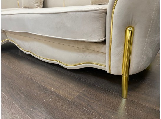 Диван Лара угловой 2-У-1, бежевый золото в Каменске-Уральском