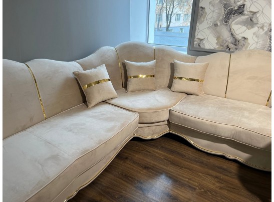 Диван Лара угловой 3-У-1, бежевый золото в Каменске-Уральском