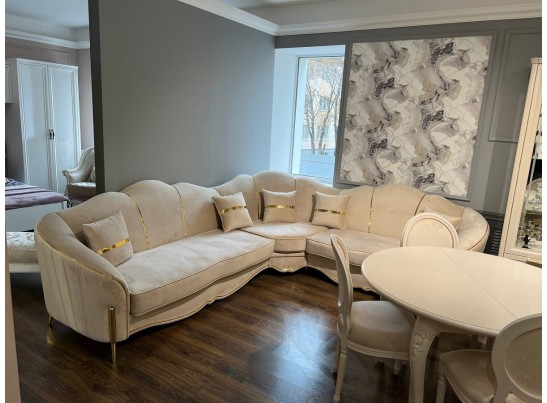 Диван Лара угловой 3-У-2, бежевый золото в Каменске-Уральском