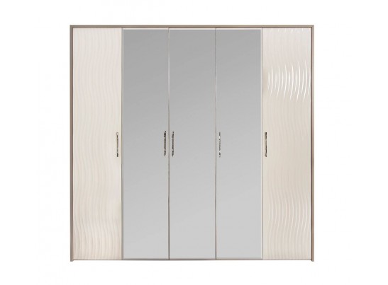 Шкаф GRAVITA 4-х ств зеркалами, Белый глянец в Каменске-Уральском