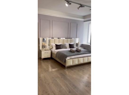 Спальня "Gravita" 4-х ств. шкаф с зеркалами, Белый глянец в Каменске-Уральском