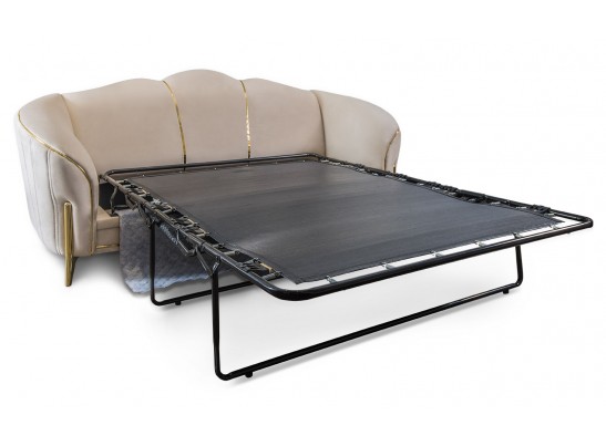 Раскладной Диван Лара 2х местный, бежевый золото в Каменске-Уральском