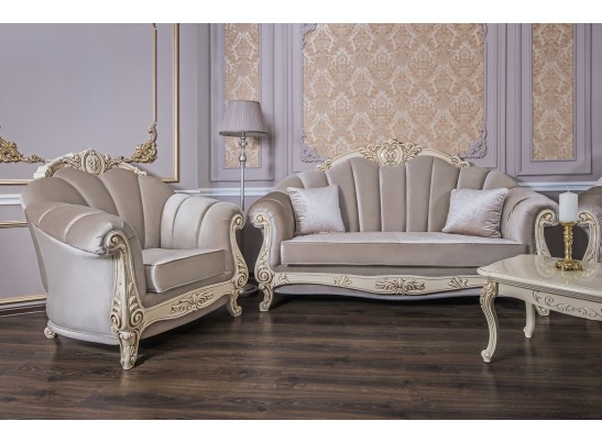 Диван МАРСЕЛЛА 3Х местный, крем глянец в Каменске-Уральском