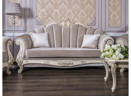 Диван МАРСЕЛЛА 3Х местный, крем глянец в Каменске-Уральском