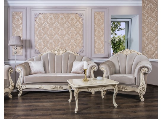 Диван МАРСЕЛЛА 3Х местный, крем глянец в Каменске-Уральском