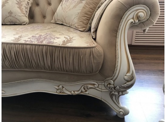 Диван Мона Лиза 3х местный, белый глянец