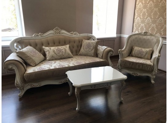 Диван Мона Лиза 3х местный, белый глянец