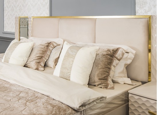 Кровать LARA 160X200см, бежевый глянец в Каменске-Уральском