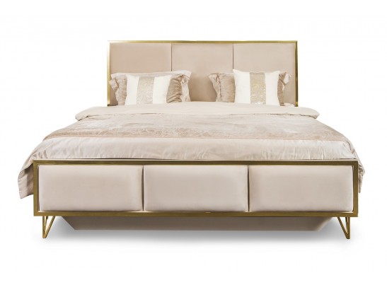 Кровать LARA 160X200см, бежевый глянец в Каменске-Уральском