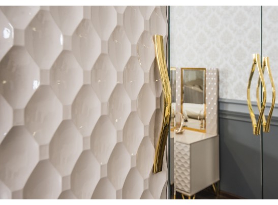 Шкаф LARA 4-дверный, бежевый глянец в Каменске-Уральском