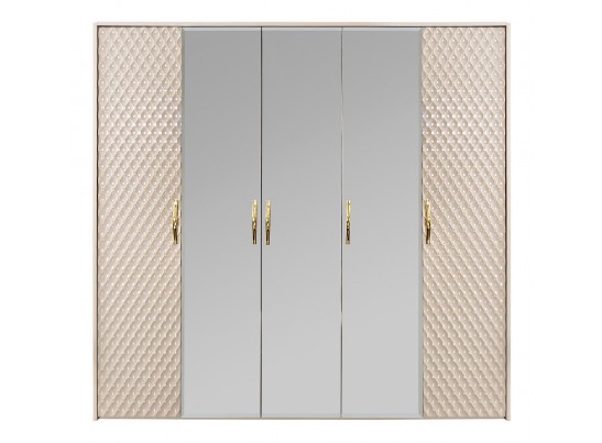 Шкаф LARA 5-дверный, бежевый глянец в Каменске-Уральском