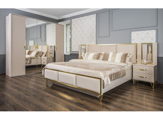 Шкаф LARA 5-дверный, бежевый глянец в Каменске-Уральском