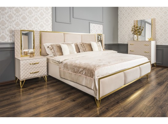 Зеркало LARA ППУ, бежевый глянец в Каменске-Уральском