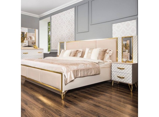 Кровать LARA 160X200см, белый глянец в Каменске-Уральском