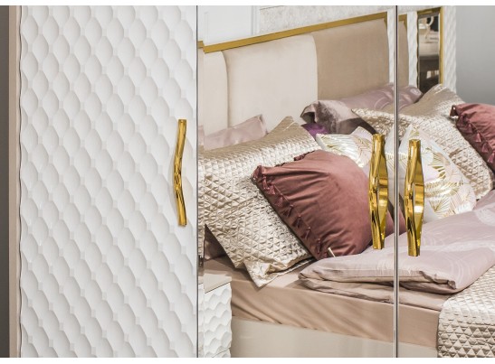 Шкаф LARA 4-дверный, белый глянец в Каменске-Уральском