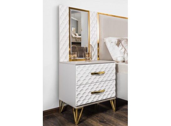 Тумба LARA, белый глянец в Каменске-Уральском