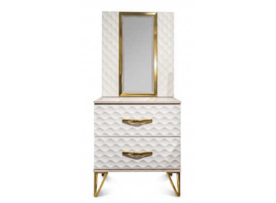 Тумба LARA, белый глянец в Каменске-Уральском