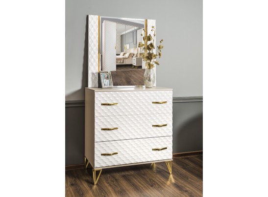 Зеркало LARA ППУ, белый глянец в Каменске-Уральском