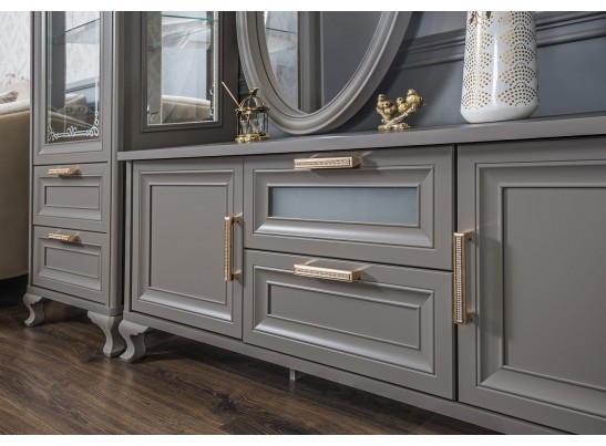 Тумба ТВ МОККО, серый камень в Каменске-Уральском