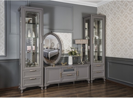 Тумба ТВ МОККО, серый камень в Каменске-Уральском